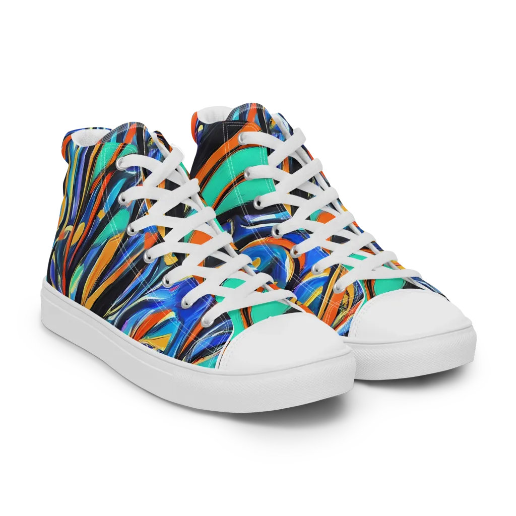 Carr's Whirl on Women's High Top Canvas Shoes — Right Front