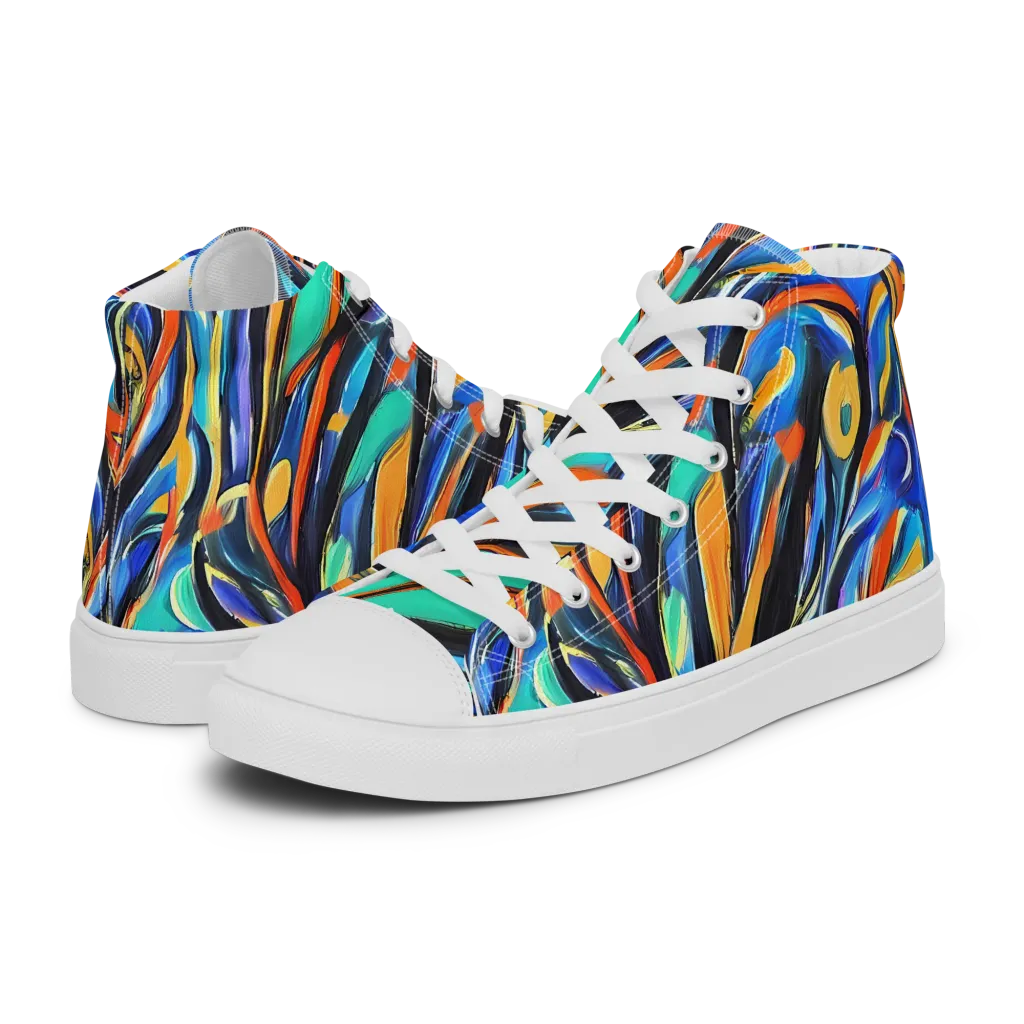 Carr's Whirl on Women's High Top Canvas Shoes — Left