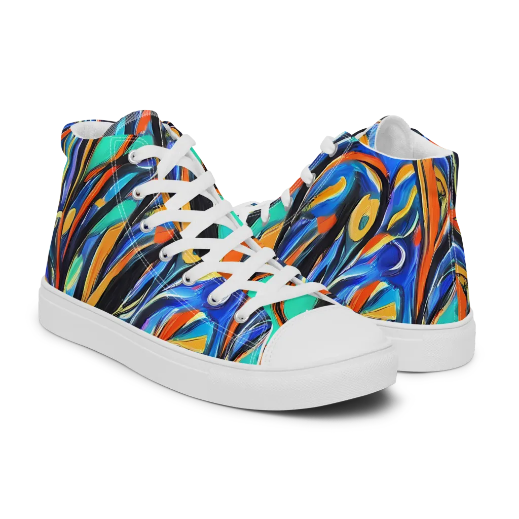 Carr's Whirl on Women's High Top Canvas Shoes — Right