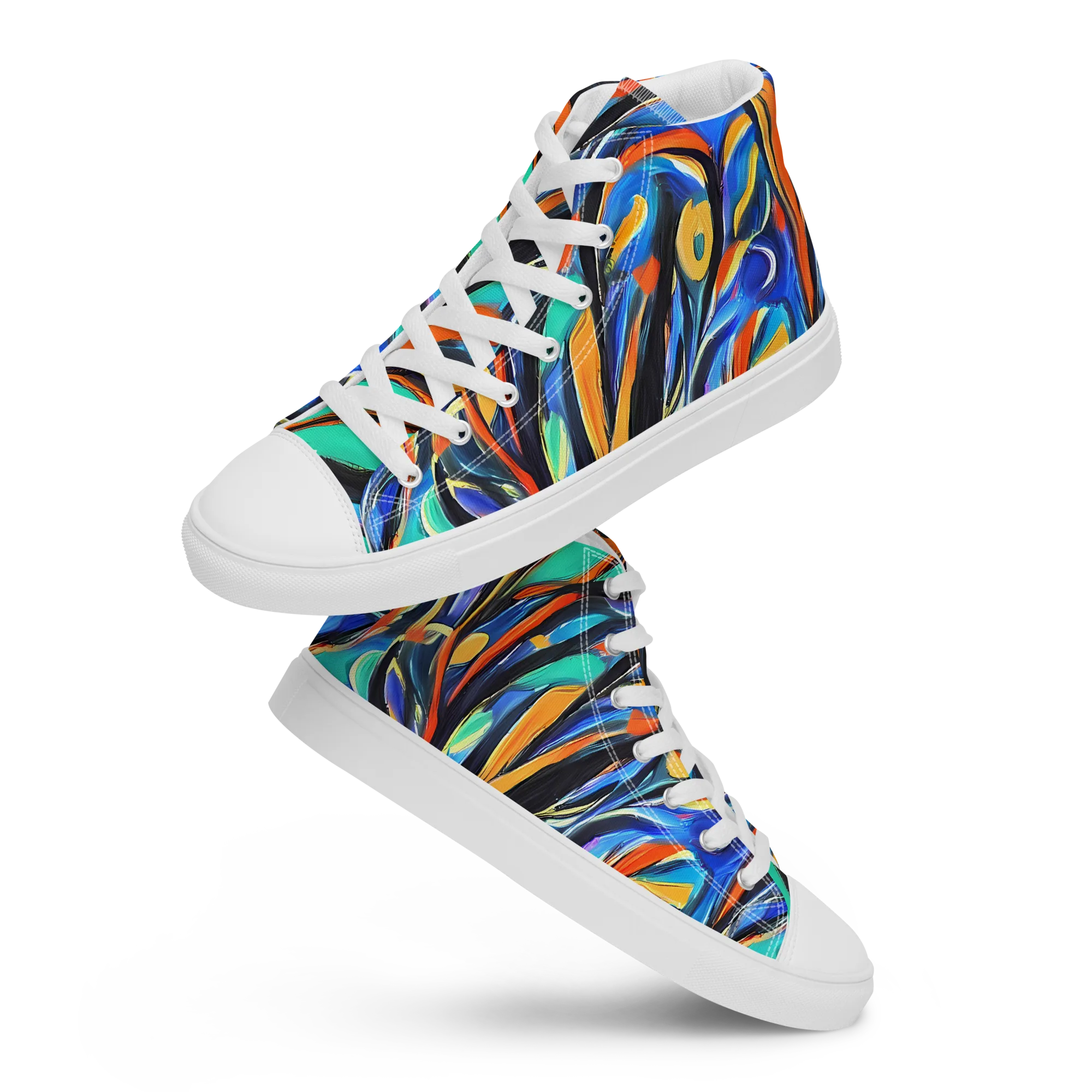 Carr's Whirl on Women's High Top Canvas Shoes — Front
