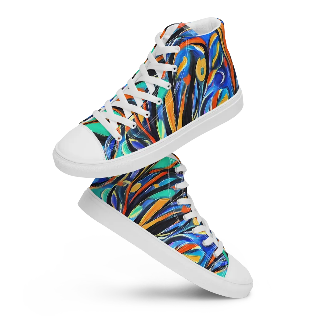 Carr's Whirl on Women's High Top Canvas Shoes — Front