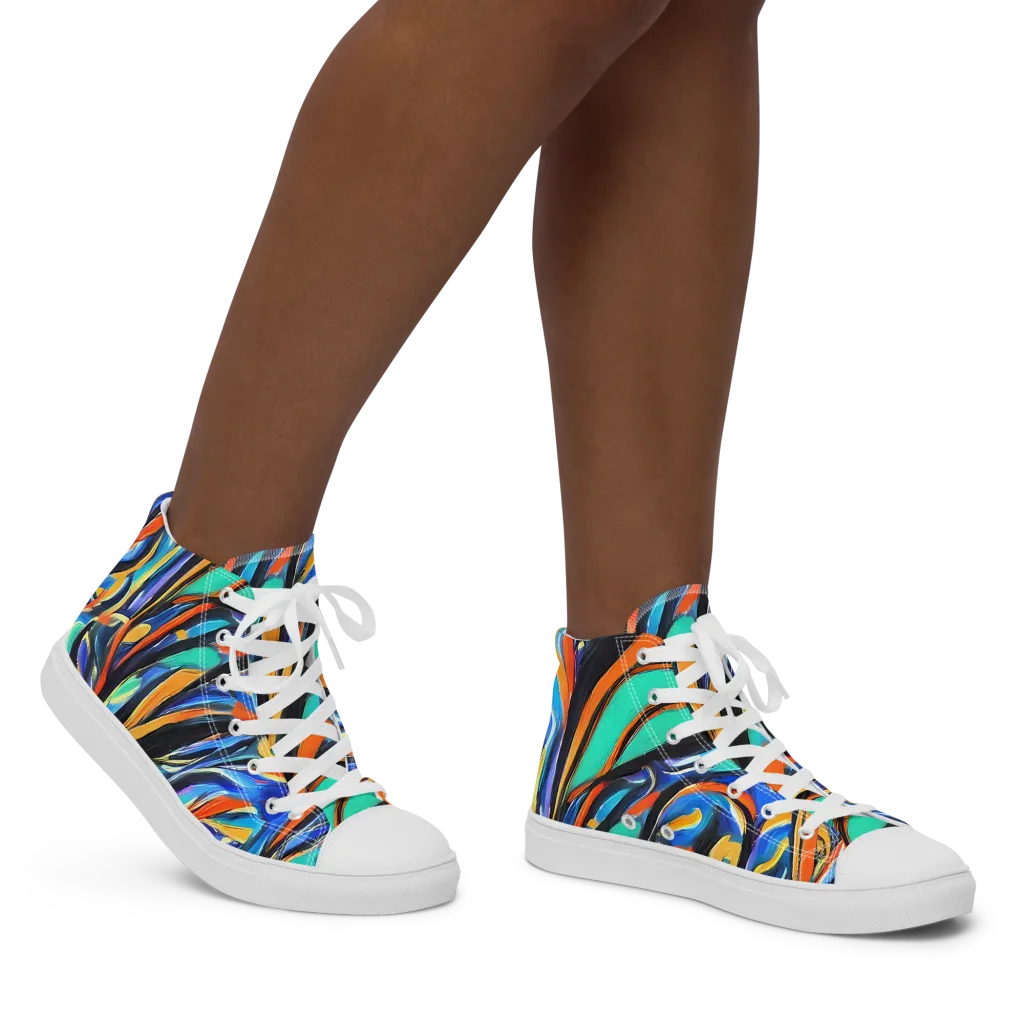 Carr's Whirl on Women's High Top Canvas Shoes — Right