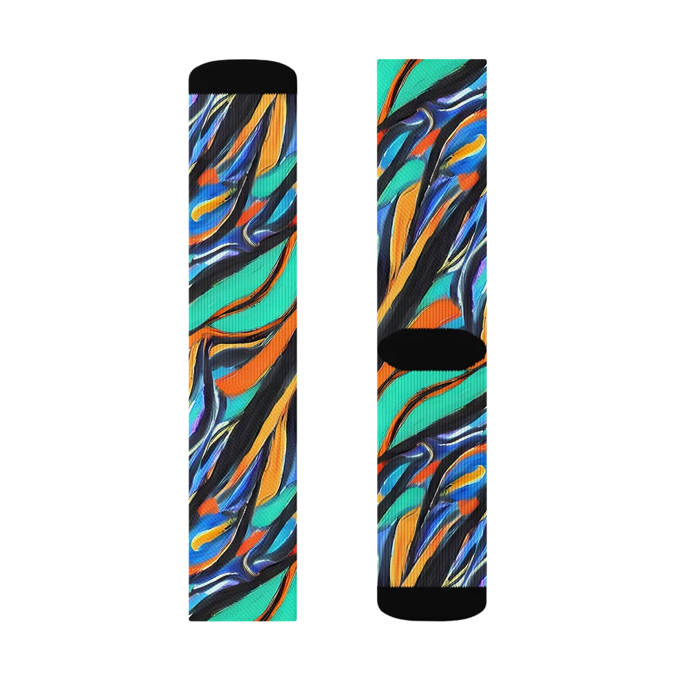 Carr's Whirl on Socks — Left Sock