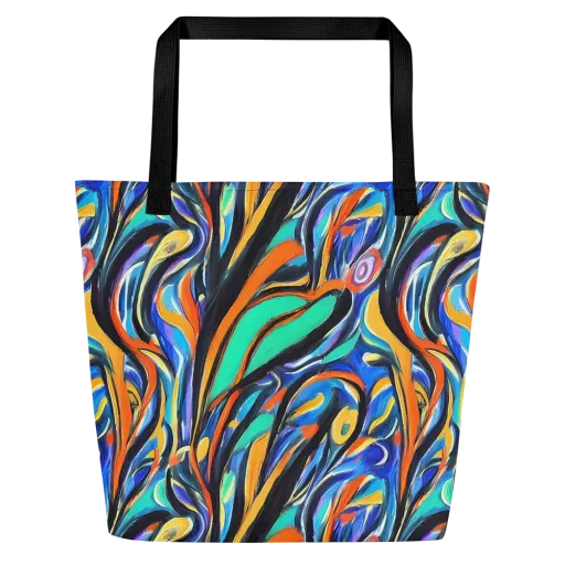 Carr's Whirl on a Large Tote Bag W/ Pocket