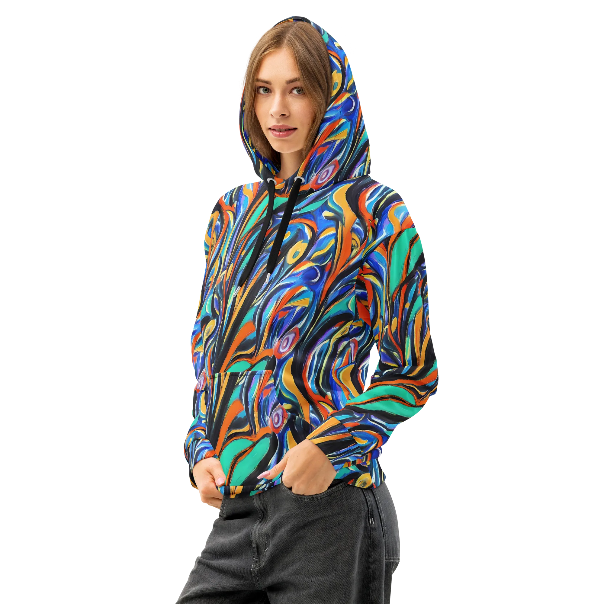 Carr's Whirl on Cotton Hoodie — Left Front