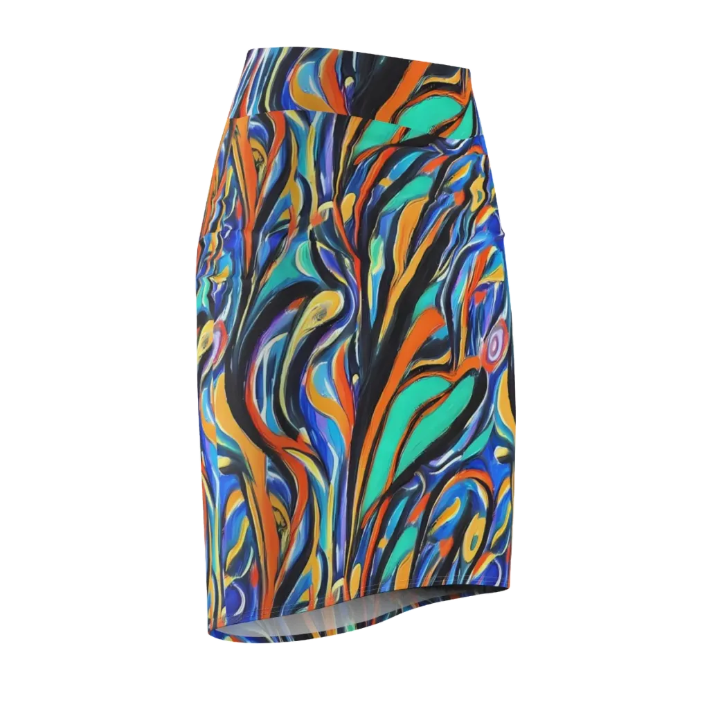 Carr's Whirl on Pencil Skirt — Front Side