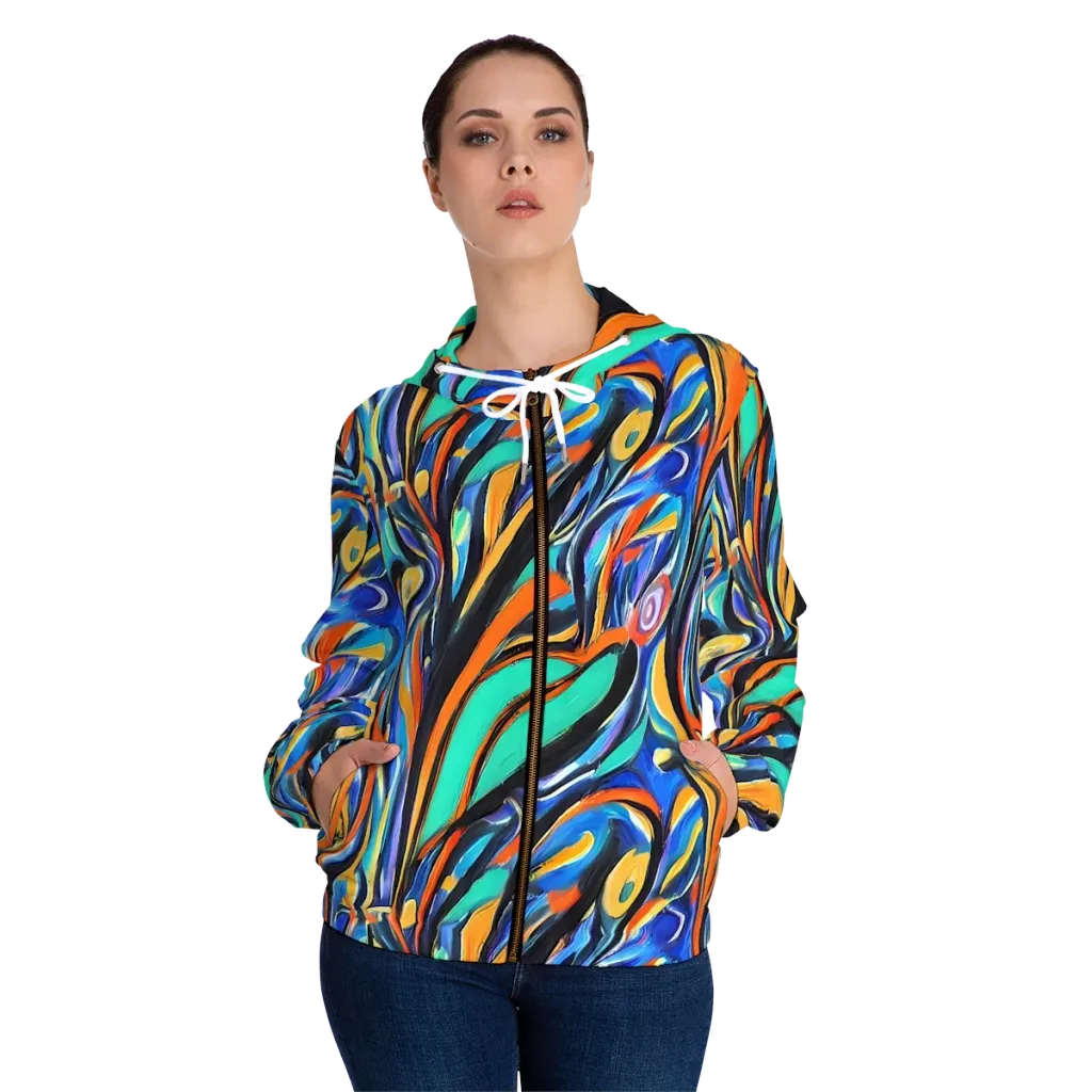 Carr's Whirl on Women's Full-Zip Hoodie — Front On Person