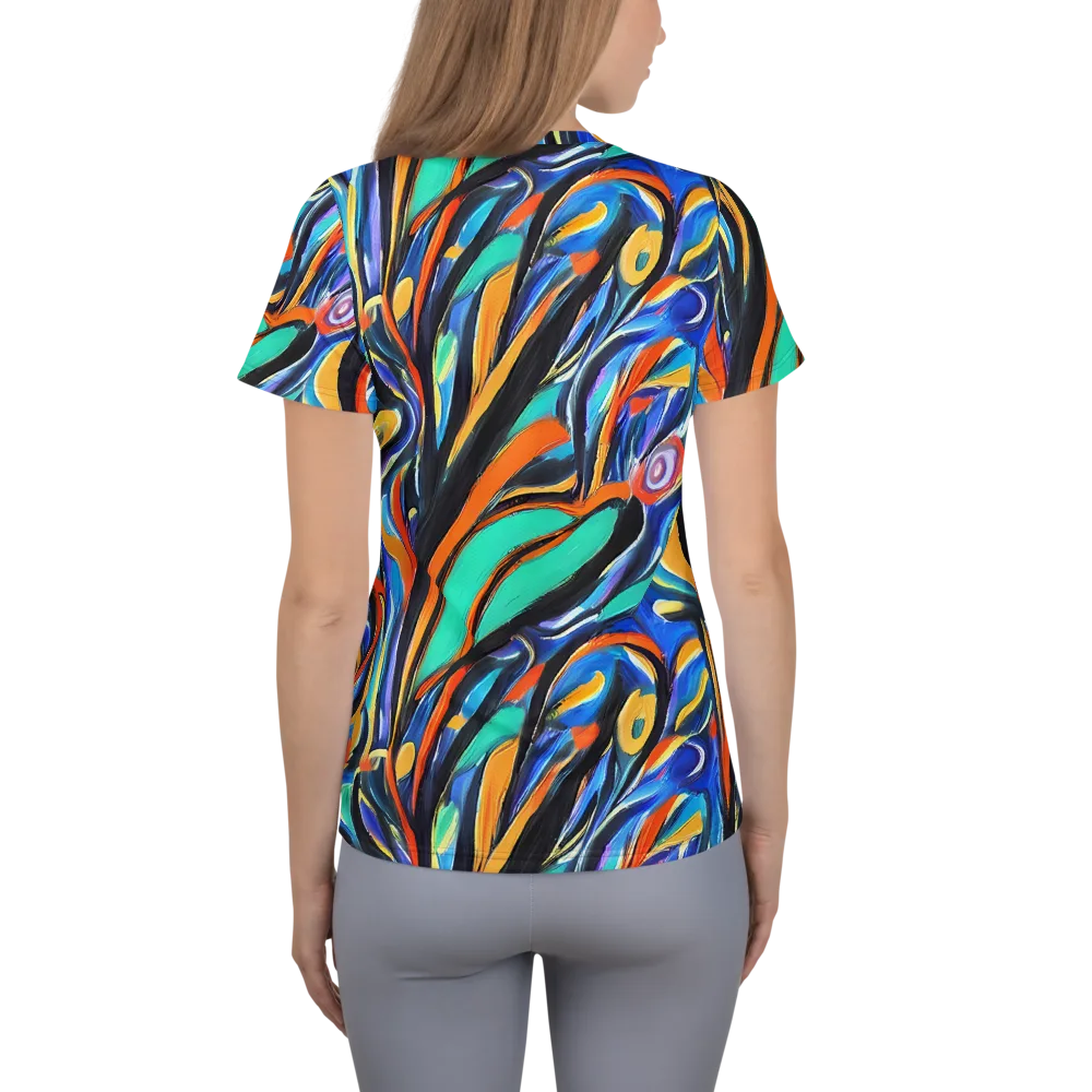 Carr's Whirl on Women's Athletic T-Shirt — Back