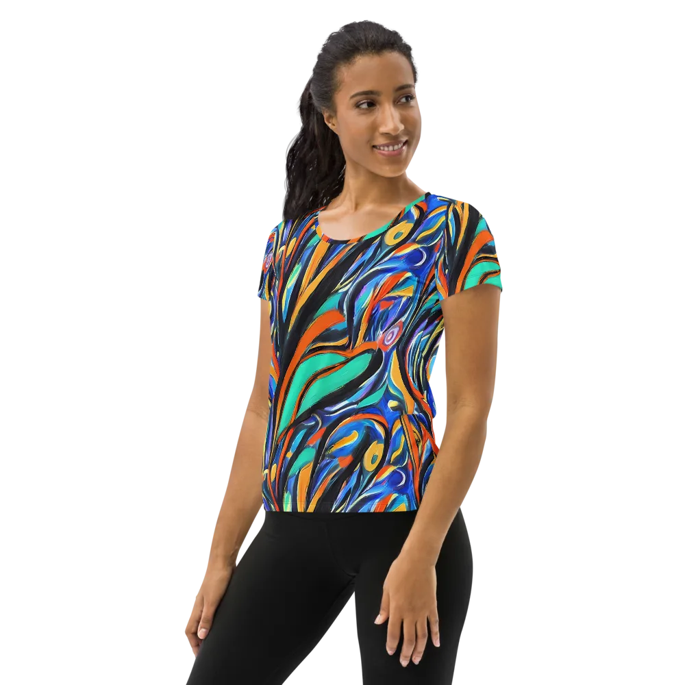 Carr's Whirl on Women's Athletic T-Shirt — Left