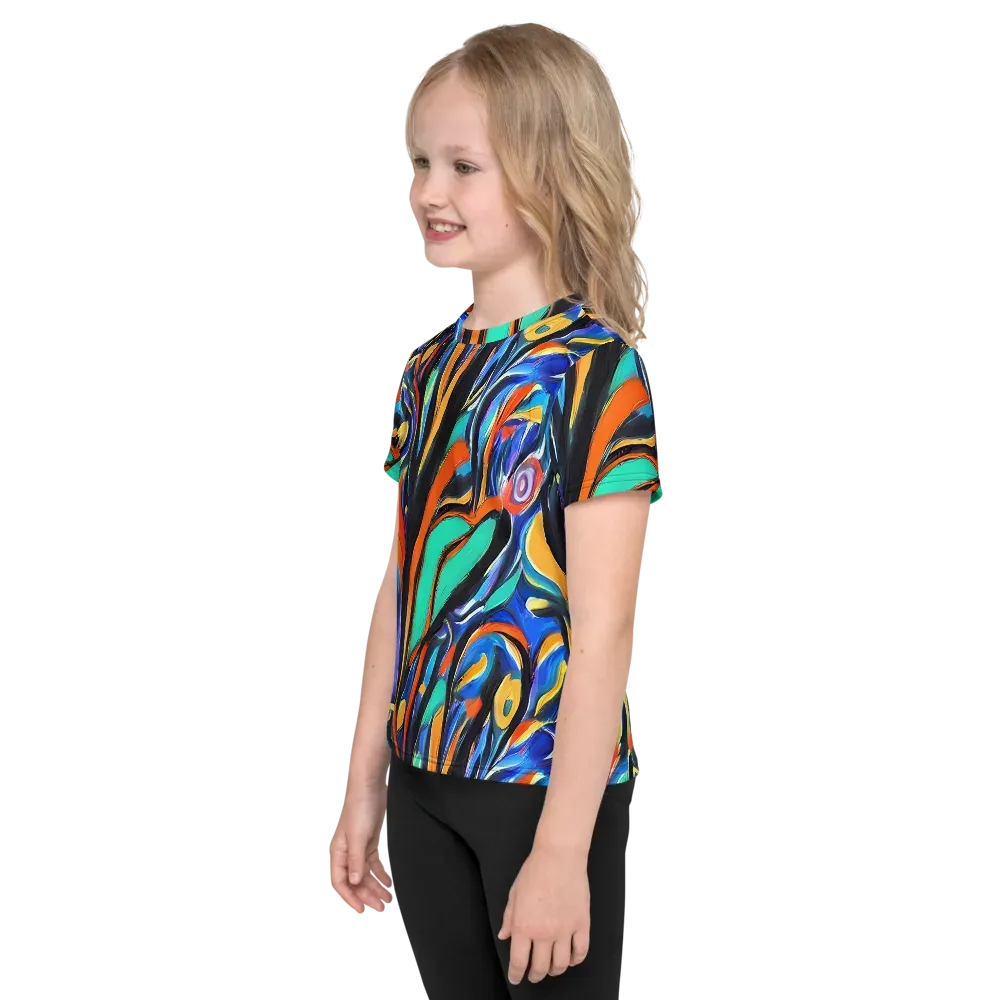 Carr's Whirl on Kids Crew Neck T-Shirt — Left