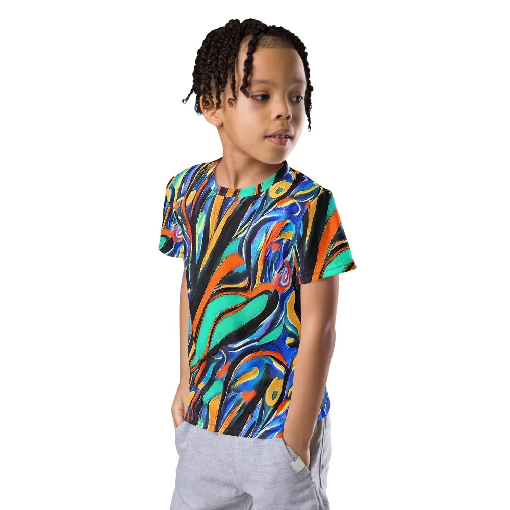 Carr's Whirl on Kids Crew Neck T-Shirt — Left Front