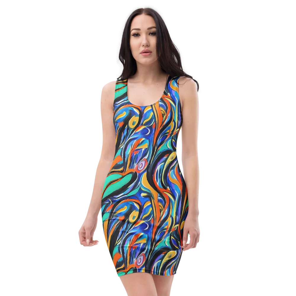 Carr's Whirl on Bodycon Dress — Front