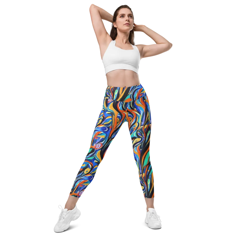 Carr's Whirl on Leggings with Pockets — Front