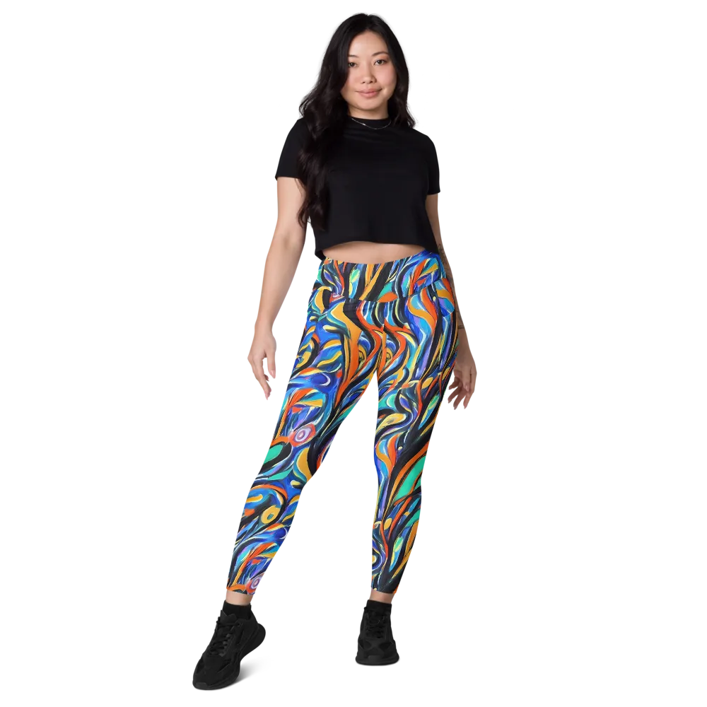 Carr's Whirl on Leggings with Pockets — Front