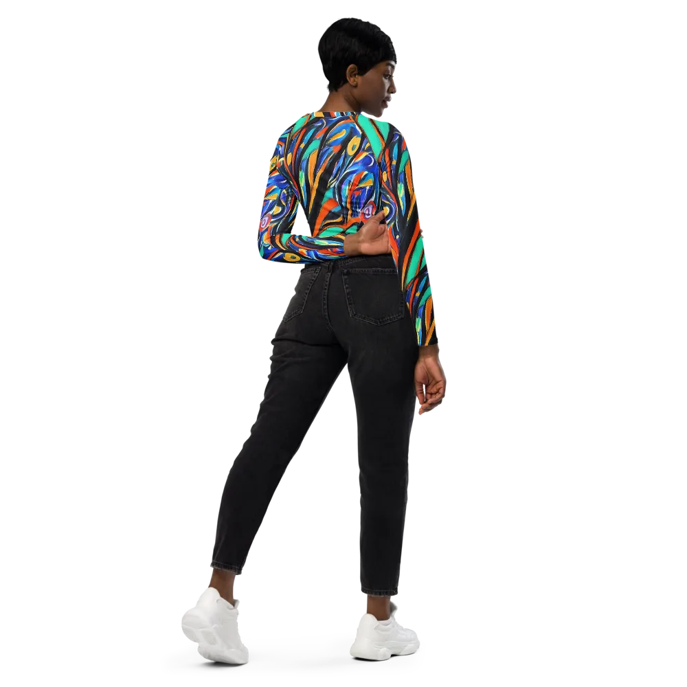 Carr's Whirl on Long Sleeve Crop Top — Right Back