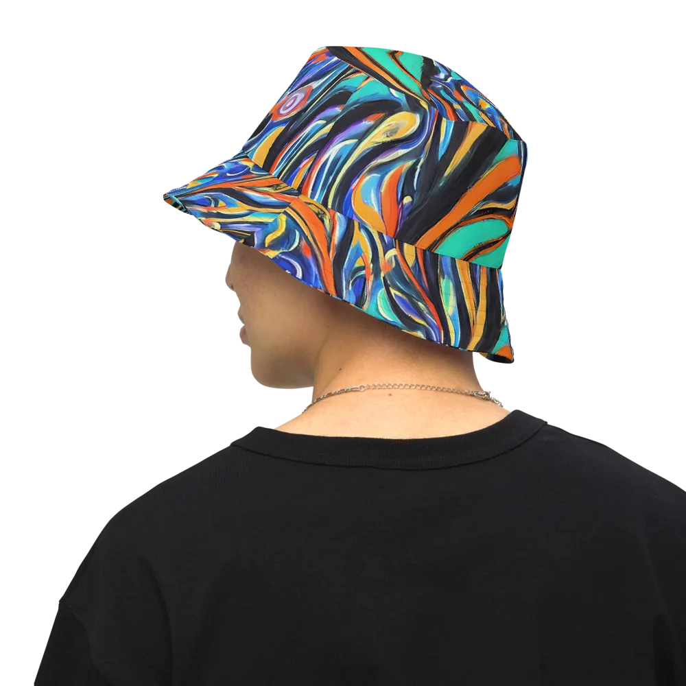 Carr's Whirl on Reversible Bucket Hat — Back Inside