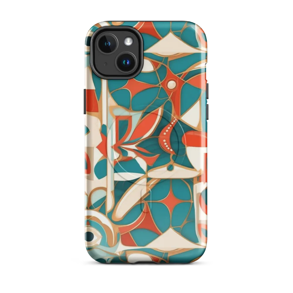 Teal Ember Mosaic on MagSafe Tough Case for iPhone® — Front