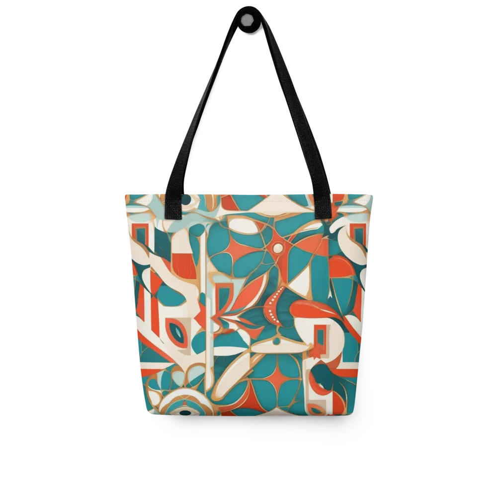 Teal Ember Mosaic on Tote Bag — Front