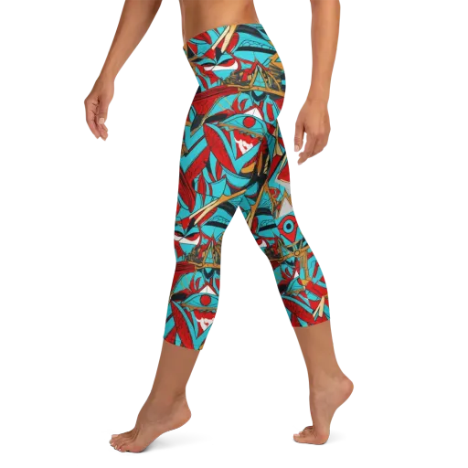 Cerulean Eye on a Capri Leggings