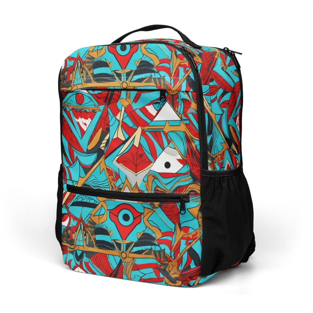 Cerulean Eye on Utility Backpack — Left Front