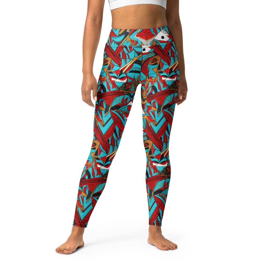 Cerulean Eye on Yoga Leggings — Front