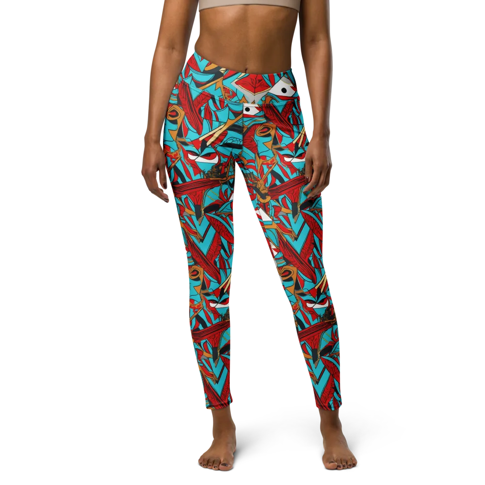 Cerulean Eye on Yoga Leggings — Front