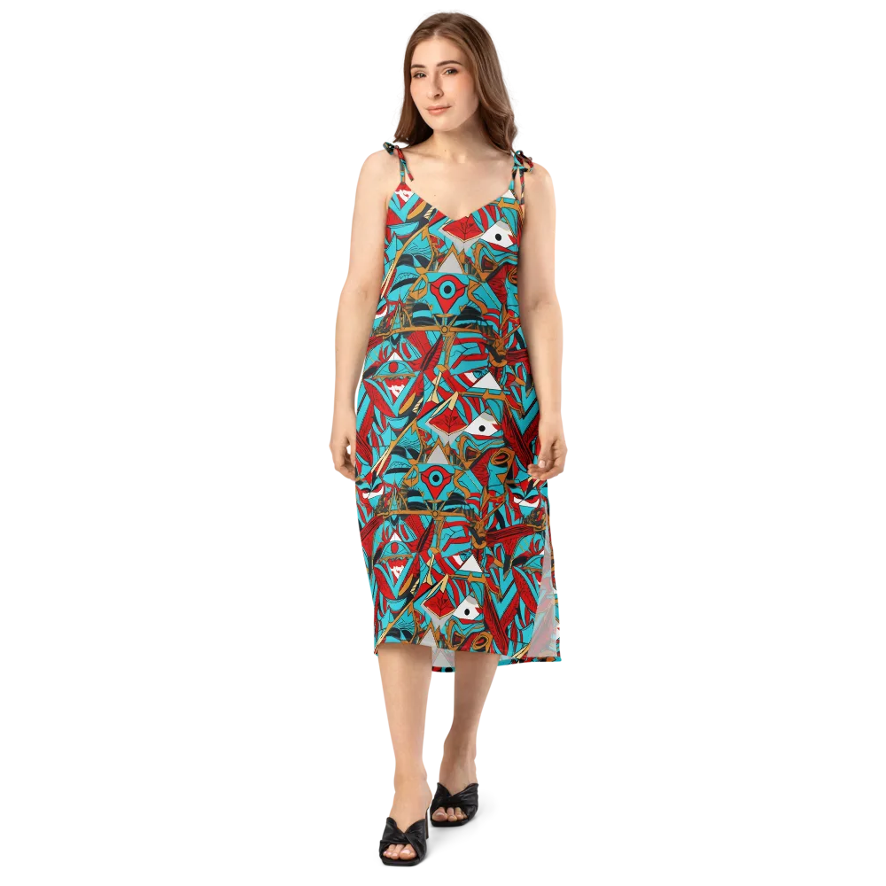 Cerulean Eye on Slip Dress — Front