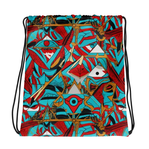 Cerulean Eye on a Drawstring Bag