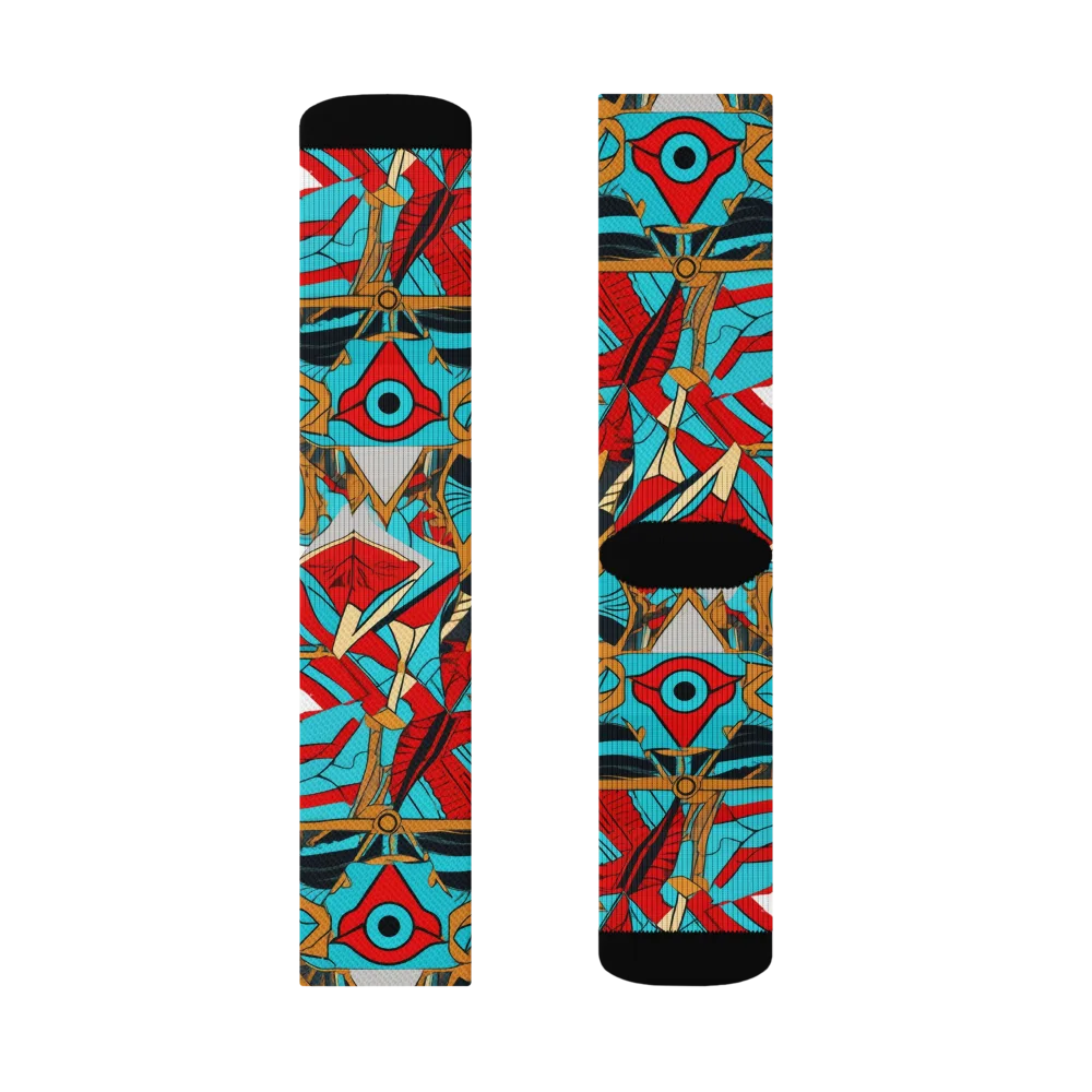 Cerulean Eye on Socks — Left Sock