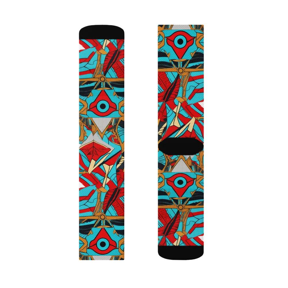 Cerulean Eye on Socks — Right Sock