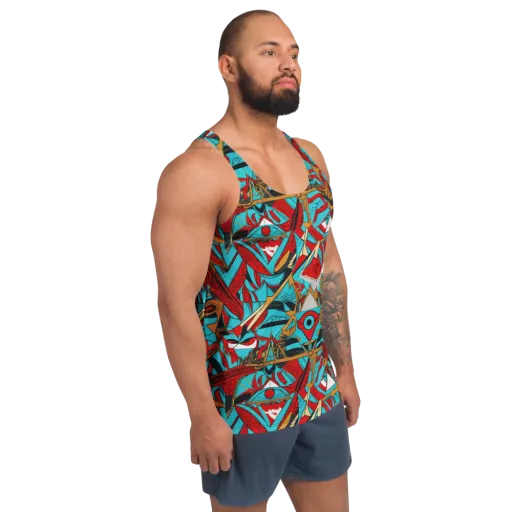 Cerulean Eye on a Men's Tank Top