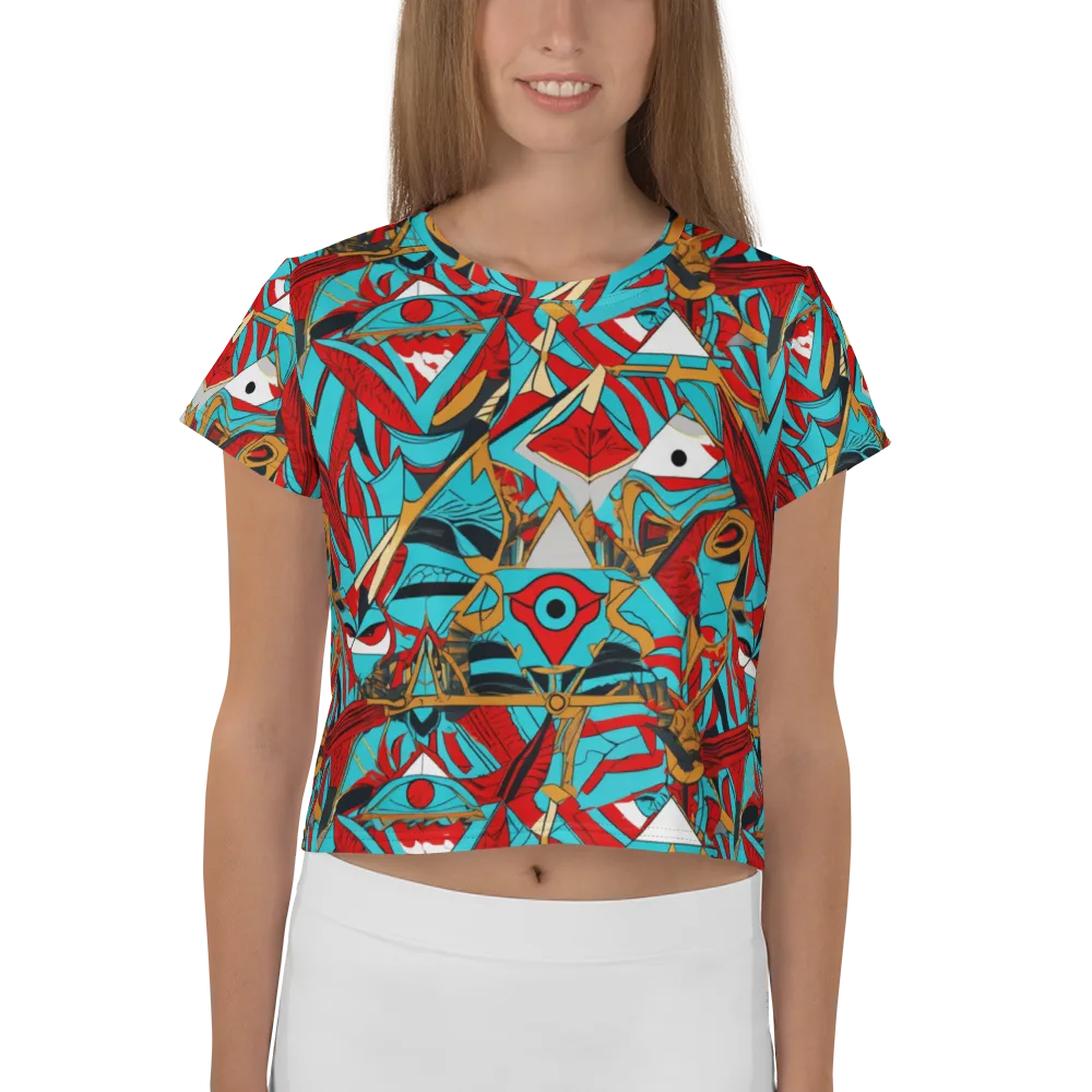 Cerulean Eye on Crop Tee — Front