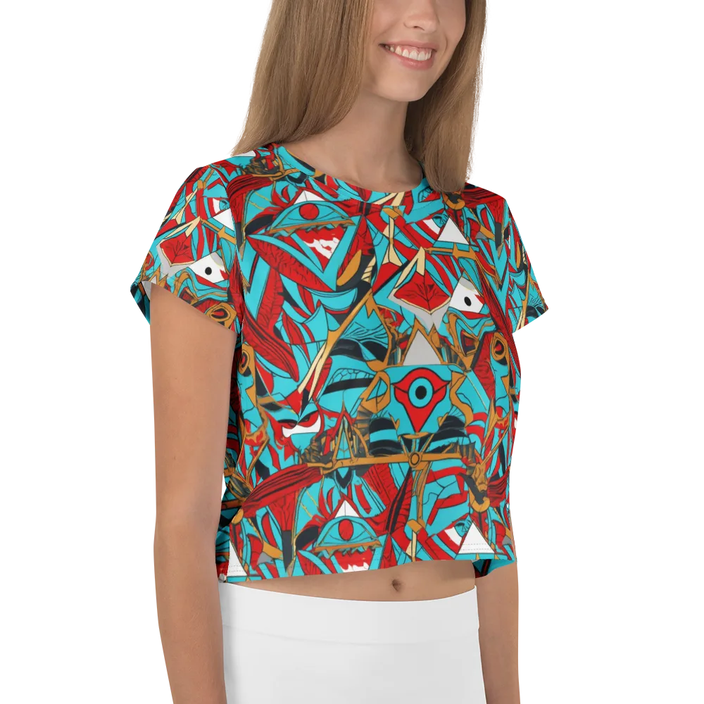 Cerulean Eye on Crop Tee — Right
