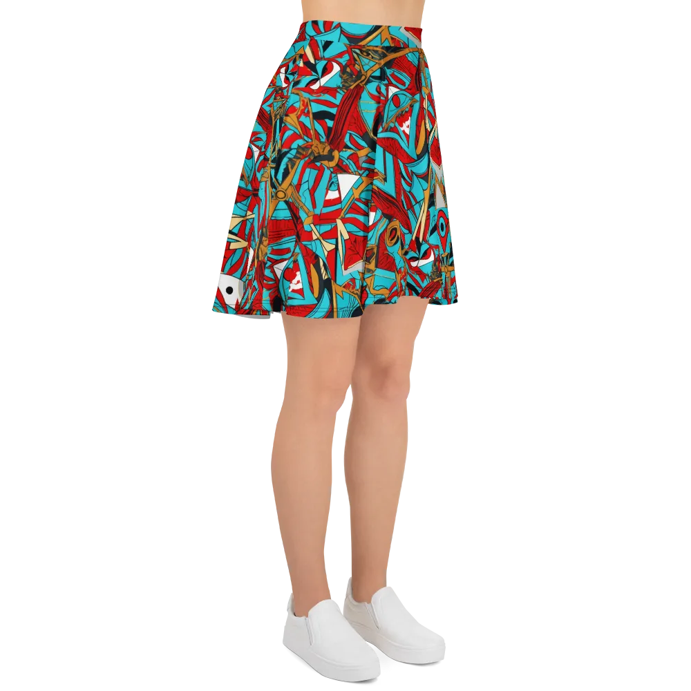 Cerulean Eye on Skater Skirt — Right