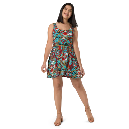 Cerulean Eye on a Skater Dress