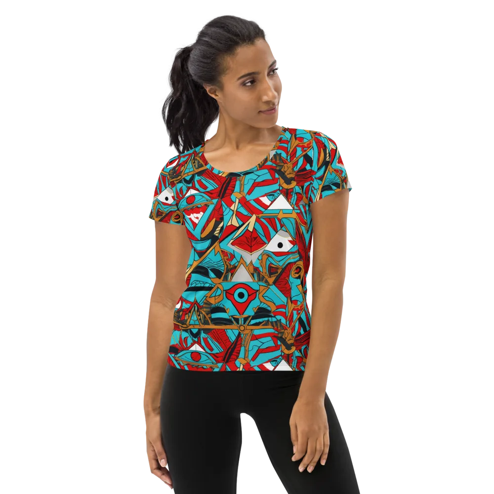 Cerulean Eye on Women's Athletic T-Shirt — Front