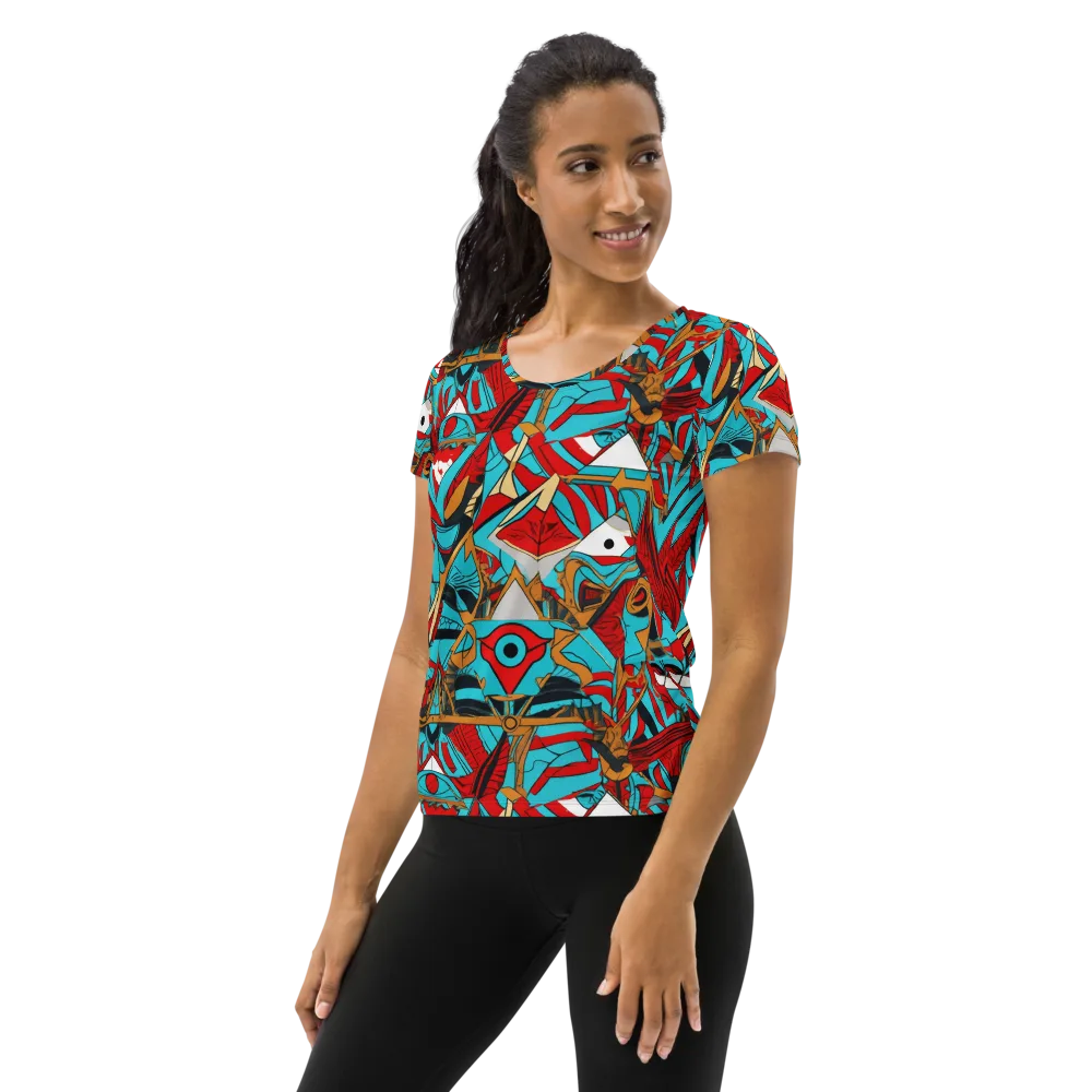 Cerulean Eye on Women's Athletic T-Shirt — Left