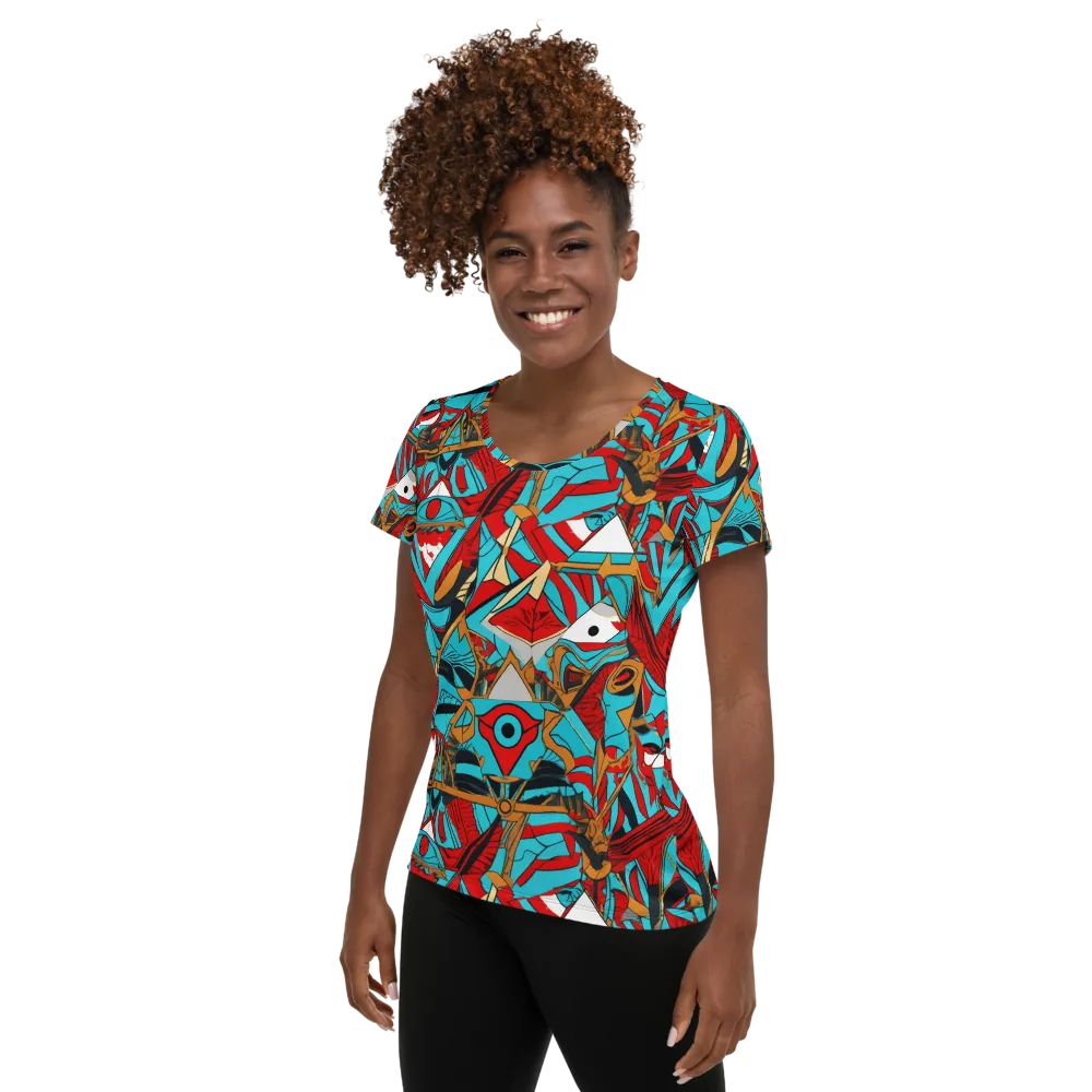 Cerulean Eye on Women's Athletic T-Shirt — Left