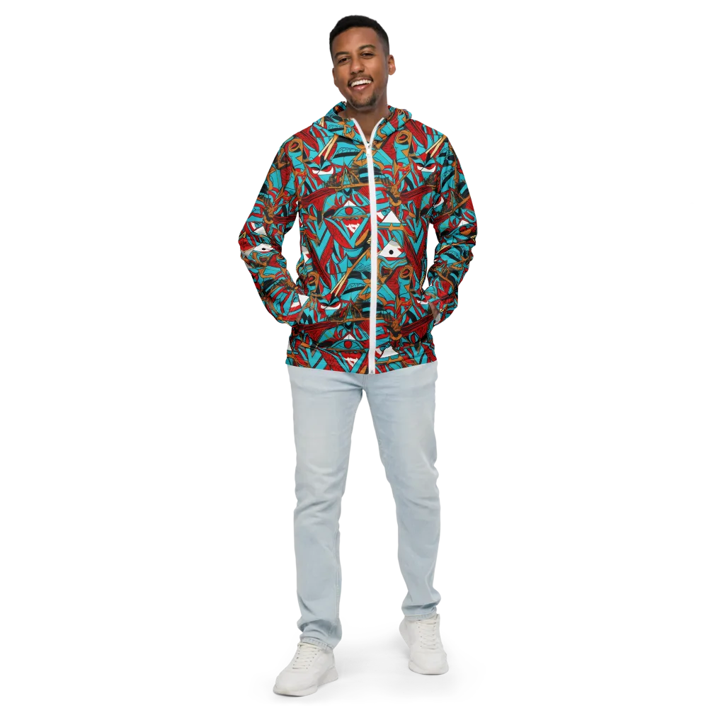 Cerulean Eye on Men's Windbreaker — Front