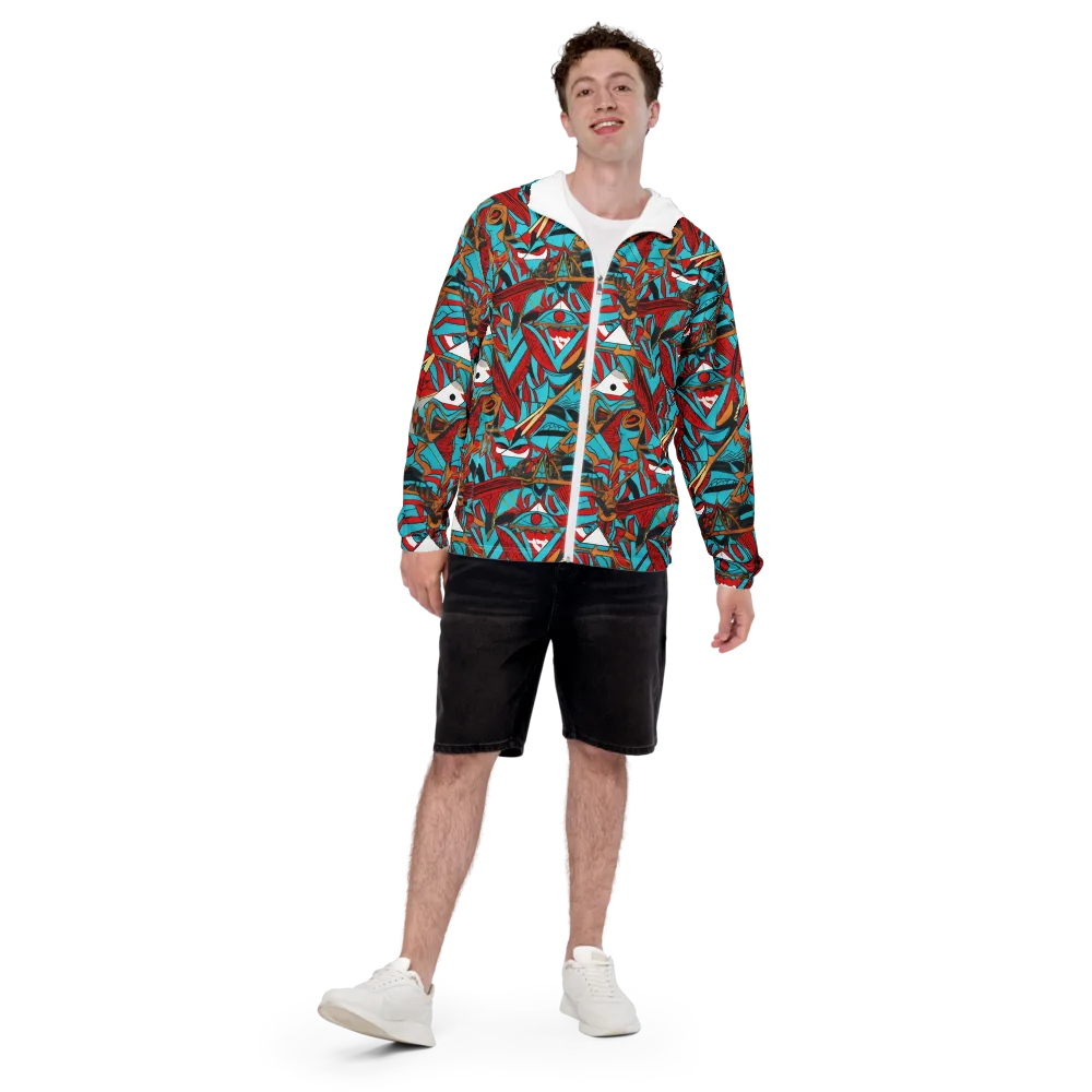 Cerulean Eye on Men's Windbreaker — Front