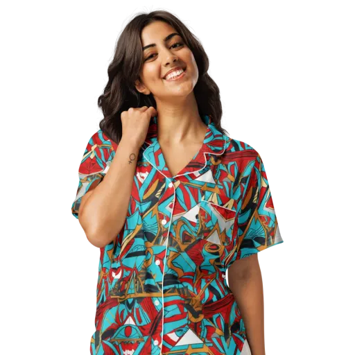 Cerulean Eye on a Women's Short Sleeve Pajama Top