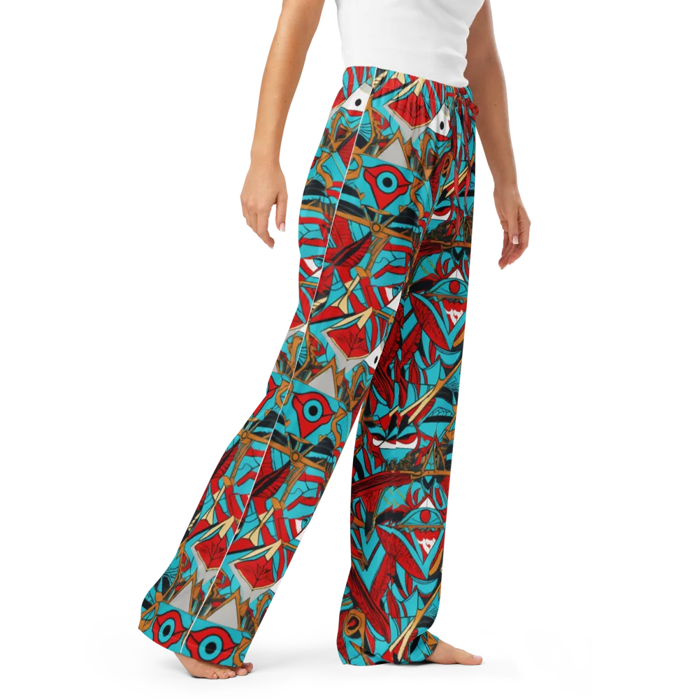 Cerulean Eye on Women's Pajama Pants — Right Front