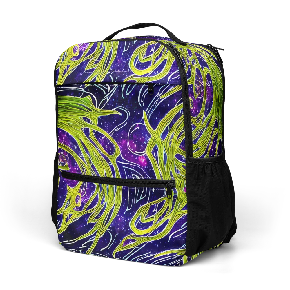 Celestial Scribbles on Utility Backpack — Left Front