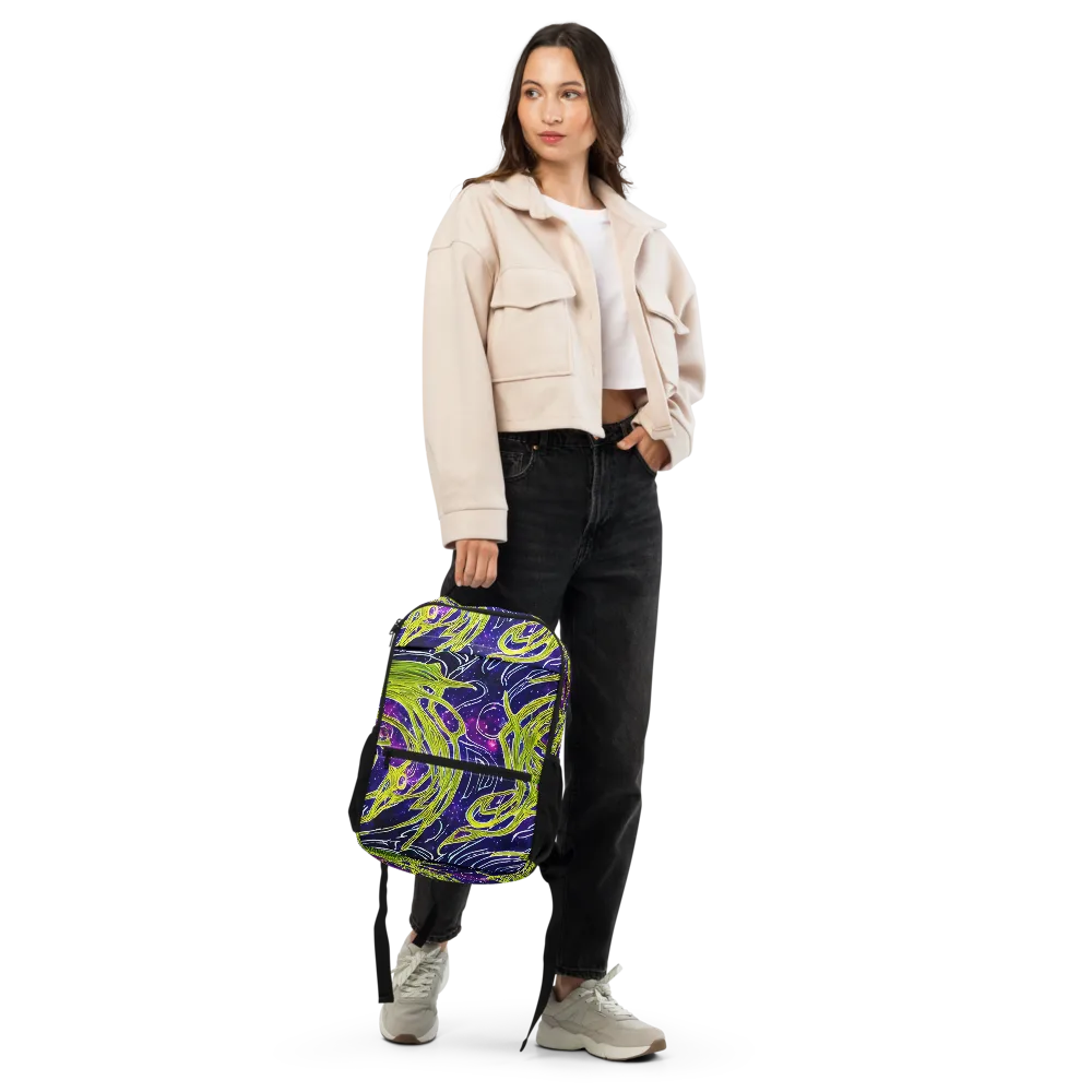 Celestial Scribbles on Utility Backpack — Front