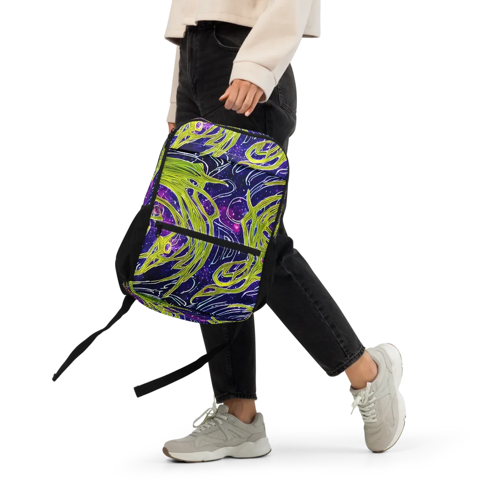 Celestial Scribbles on Utility Backpack — Front