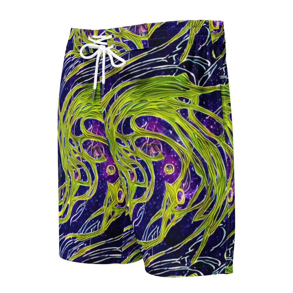Celestial Scribbles on Men's Board Shorts — Front