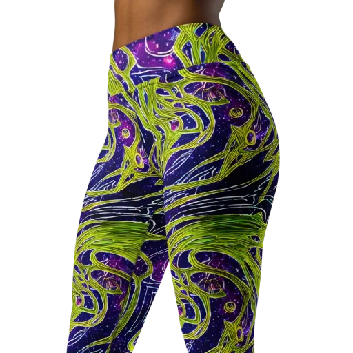 Celestial Scribbles on a Yoga Leggings