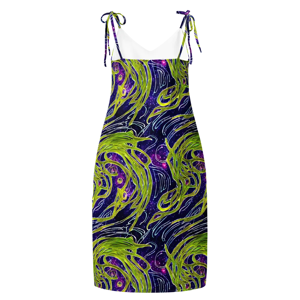Celestial Scribbles on Slip Dress — Back