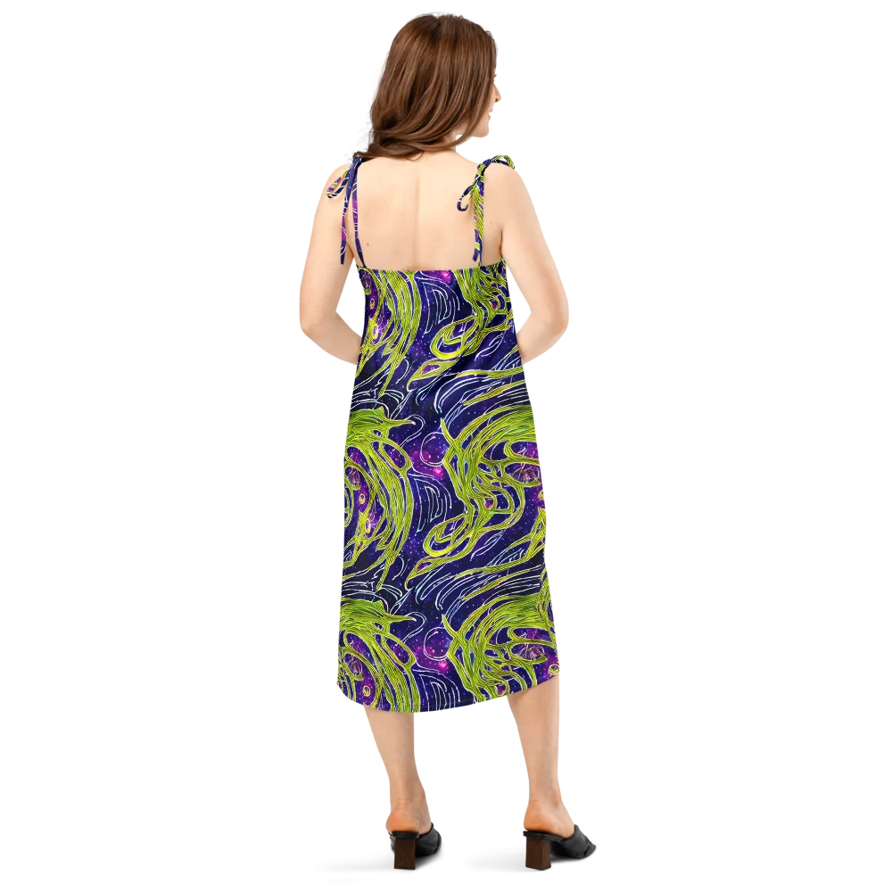Celestial Scribbles on Slip Dress — Back
