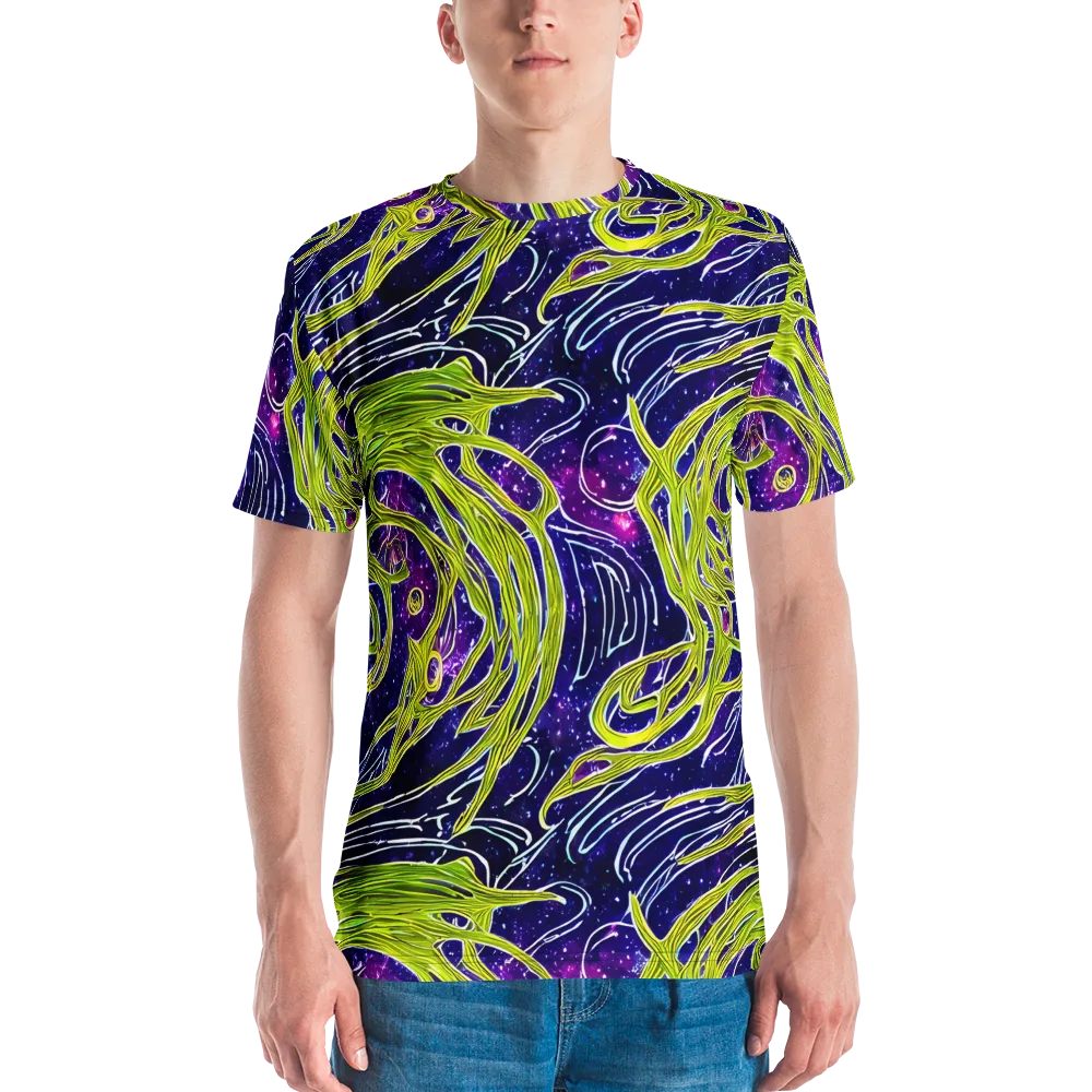 Celestial Scribbles on Men's Crew Neck T-Shirt — Front